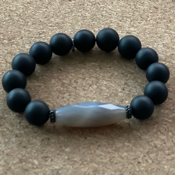 Marlyn Schiff Jewelry - Marlyn Schiff Black and Gray Minimalist Bracelet